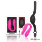 Preview: Pink wearable with black wristband and USB cable, packaged in a box.