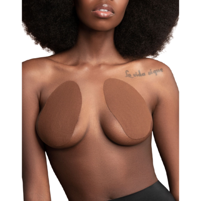 Brust Lift Pads + 3 Paare Satin Dunkelbraun Grösse Fh | Bye Bra