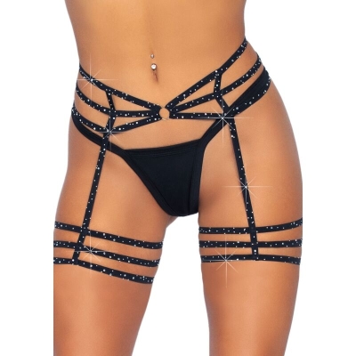 Strumpfhalter Mit Strass OneSize | Leg Avenue