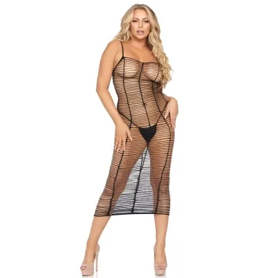 Horizontales Netz Maxikleid Os – Leg Avenue
