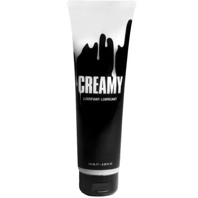 Black tube with white print "CREAMY Lubrifiant-Lubricant", 150 ml.
