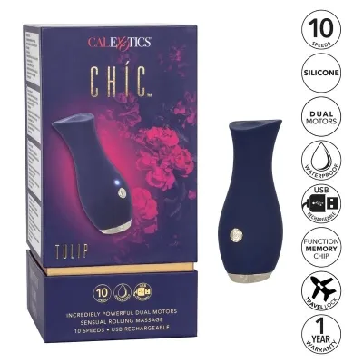 Chic Tulpe Massagegerät - Blau – Calex