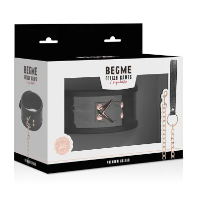 Premium Vegan Leather Collar – Begme Black Edition