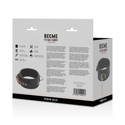 Premium Vegan Leather Collar – Begme Black Edition