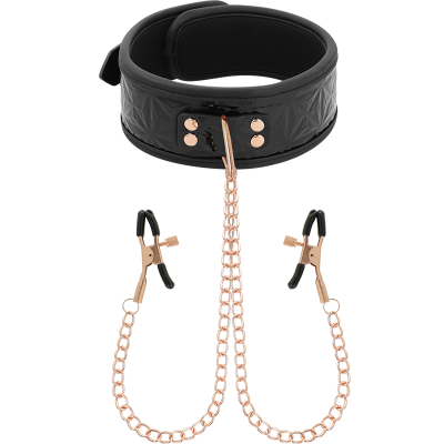 Halsband Mit Nippelklemmen | Beg Me Black Edition