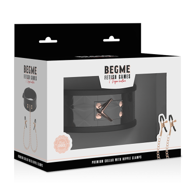 Halsband Mit Nippelklemmen | Beg Me Black Edition