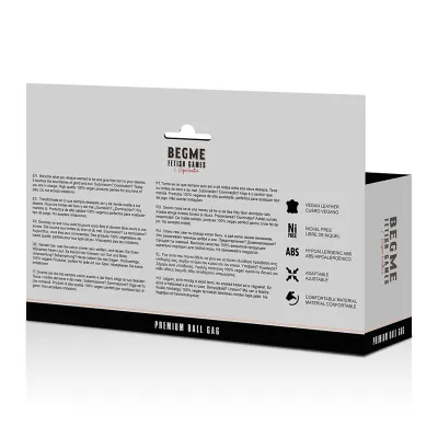 Ball gag vegan leather – Begme Black Edition