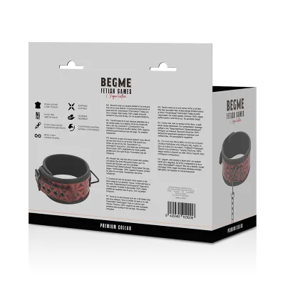 Vegane Lederhalskette – Begme - Red Edition