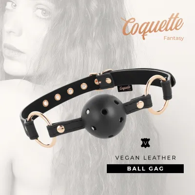Fantasy Atmungsaktiver Veganer Lederknebel – Coquette Chic Desire