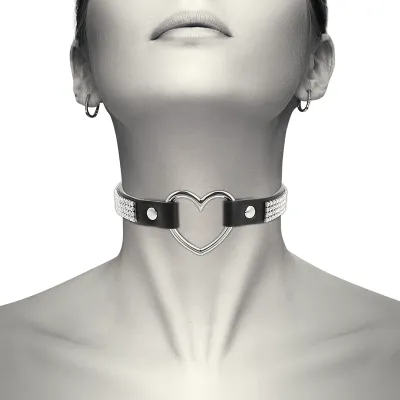 Veganes Leder Halsband Mit Herz – Coquette Chic Desire