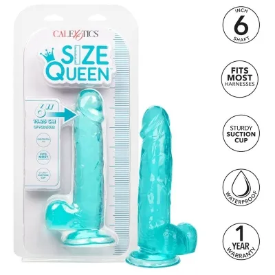 Queen Dildo Blau 15.3cm – Calex