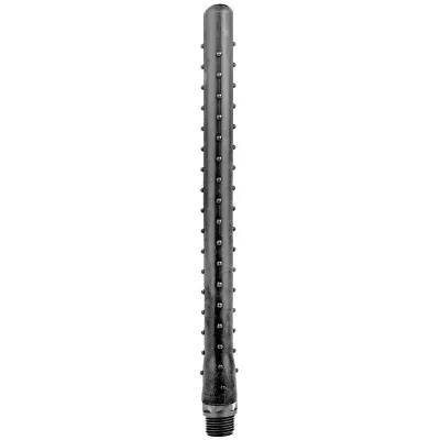 Geraffte Silikon Analdusche 27cm – All Black