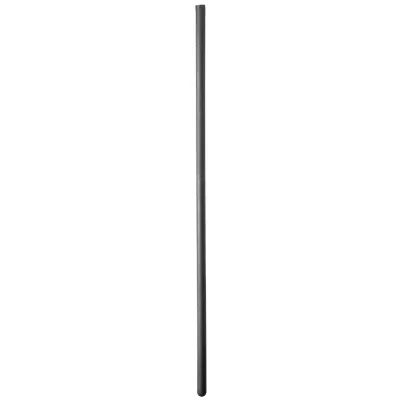 Black, straight rod on a white background.