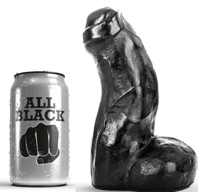 Realistischer Dong Schwarz 17cm – All Black