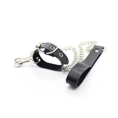 Penis Necklace and Leather Bracelet with Metal Cord – Ohmama