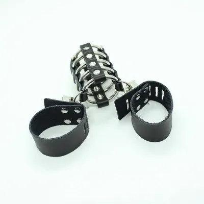 Peniskäfig Mit Metallringen Und Lederriemen – Ohmama
