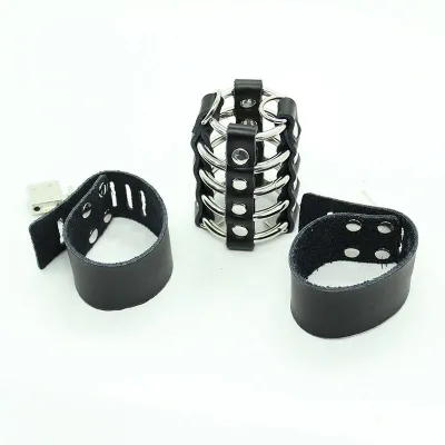 Peniskäfig Mit Metallringen Und Lederriemen – Ohmama