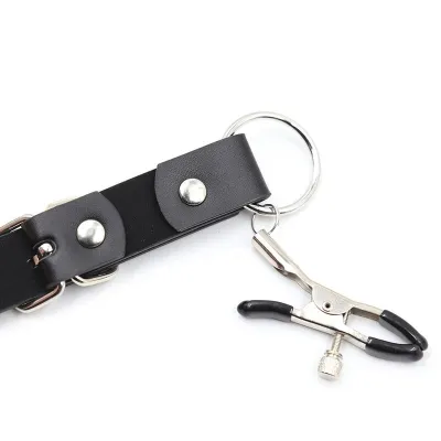 Clitoral clamps with leg straps – Ohmama