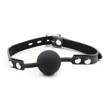Silicone Ball Gag with Leather Belt – Ohmama