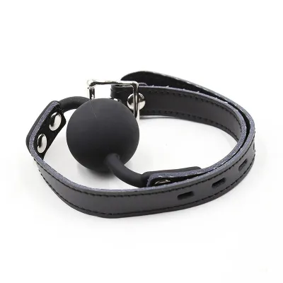 Silicone Ball Gag with Leather Belt – Ohmama