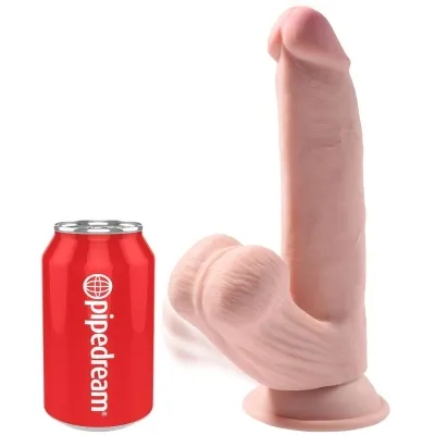 Triple Density Dildo Mit Swinging Balls 24,5cm Fleisch – King Cock