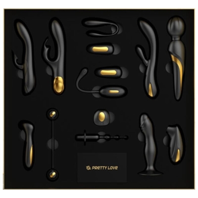 Black & Gold Luxury Vibrator Kit | Pretty Love