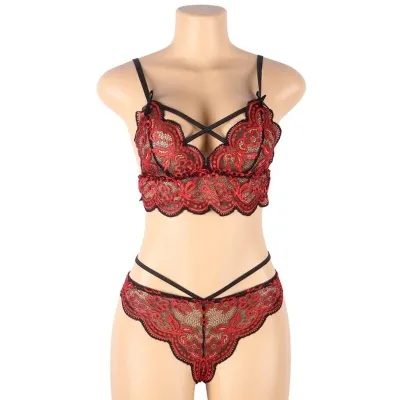 2 Tlg. Set Spitzenoberteil Und Slip L/Xl – Subblime