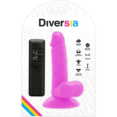 Flexibler Vibrierender Dildo 17cm Lila – Diversia