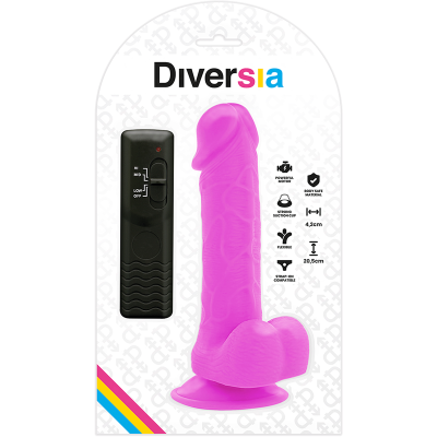 Flexibler Vibrierender Dildo 20,5cm Lila | Diversia