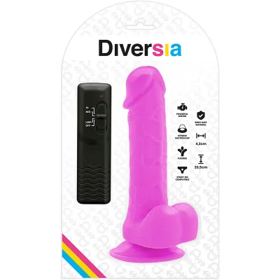 Flexibler Vibrierender Dildo 20,5cm Lila – Diversia