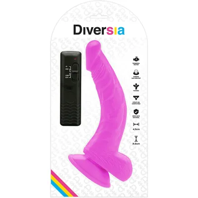 Flexibler Vibrierender Dildo 21,5cm Lila – Diversia