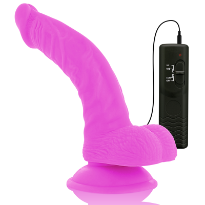 Flexibler Vibrierender Dildo 21,5cm Lila | Diversia
