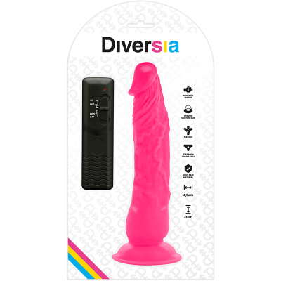 Flexibler Vibrierender Dildo 21cm Rosa | Diversia