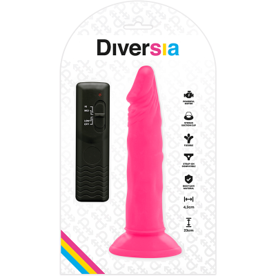 Flexibler Dildo Mit Vibration 23cm Rosa | Diversia