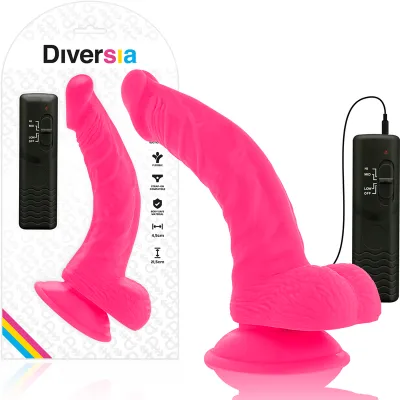 Pink dildo set with remote control, suction cup and packaging.