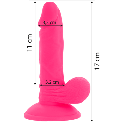 Flexibler Vibrierender Dildo 17cm Rosa | Diversia