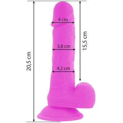 Flexibler Vibrierender Dildo 20,5cm Lila – Diversia