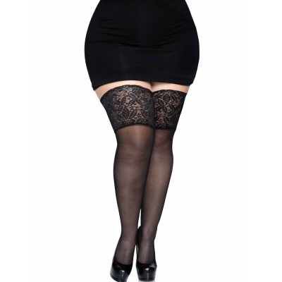 Stay Ups Durchsichtige Oberschenkelhohe Strümpfe PlusSize | Leg Avenue