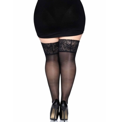 Stay Ups Durchsichtige Oberschenkelhohe Strümpfe PlusSize | Leg Avenue