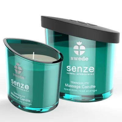Senze Tranquillity Massagekerze Spearmint, Rose, Orange – Swede