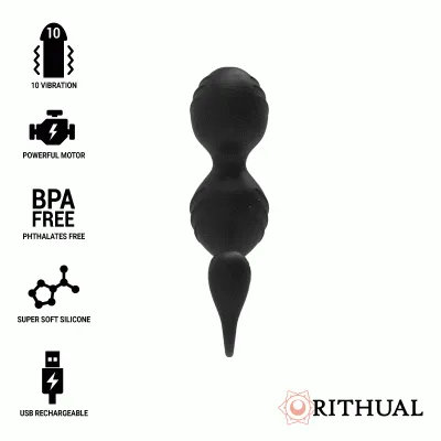 Nisha Wiederaufladbare Vibrierende Kugeln Schwarz – Rithual