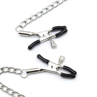 Black ball gag with nipple clamps – Ohmama