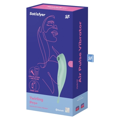 Twirling Pro+ Air Pulse Stimulator & Vibrator App - Grün | Satisfyer