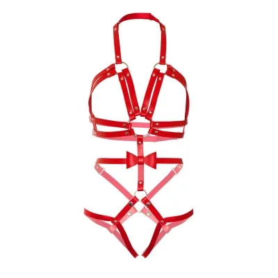 Befestigter O Ring Gurt Teddy S Rot – Leg Avenue