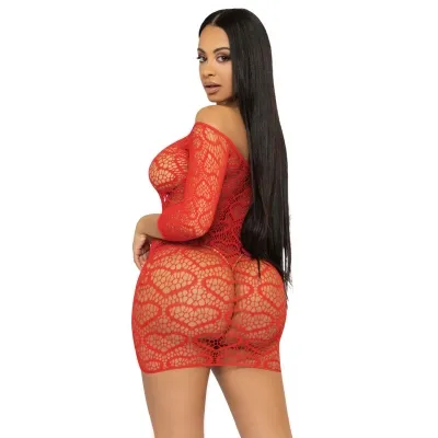 Heart Net Minikleid Os Rot – Leg Avenue