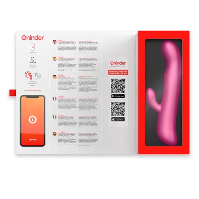 Oslo Rabbit Vibrator & Rotation Pink App | Oninder