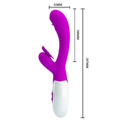 Rabbit Vibrator Moth Leckend & Vibrierend Lila | Pretty Love