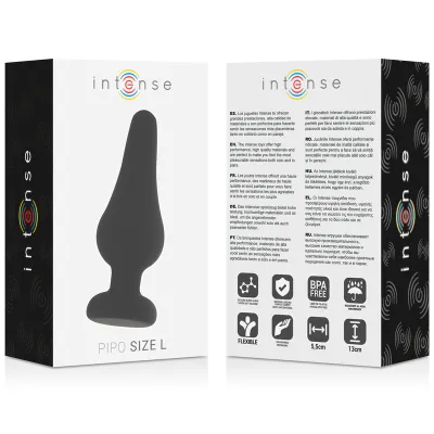 Anal Plug Pipo L Silikon Schwarz 13cm – Intense
