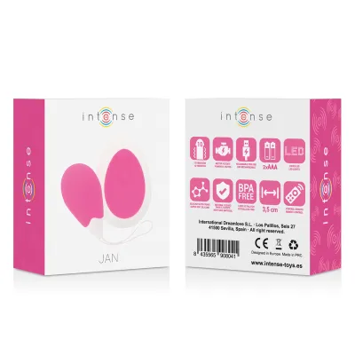 Jan Vibrating Egg Remote Deep Pink – Intense