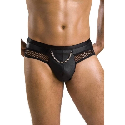 030 Offener Slip Tom Schwarz L/XL | Passion